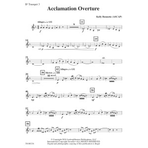 Acclamation Overture - Trumpet 3