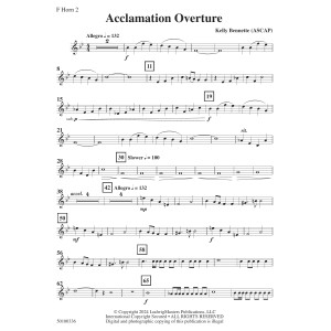 Acclamation Overture - Horn 2