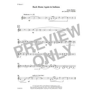 Back Home Again in Indiana (arr. Jeremy S. Martin) - Horn 1