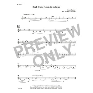 Back Home Again in Indiana (arr. Jeremy S. Martin) - Horn 2