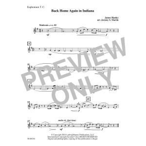 Back Home Again in Indiana (arr. Jeremy S. Martin) - Euphonium TC