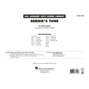 Bernie's Tune (arr. Ronnie Cuber) - Conductor Score (Full Score)