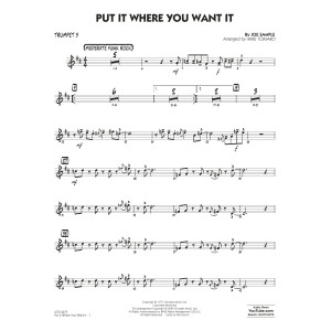 Put It Where You Want It (arr. Mike Tomaro) - Trumpet 3