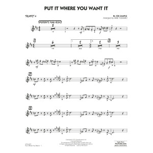 Put It Where You Want It (arr. Mike Tomaro) - Trumpet 4