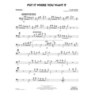 Put It Where You Want It (arr. Mike Tomaro) - Trombone 1