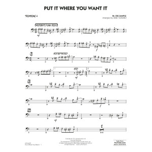 Put It Where You Want It (arr. Mike Tomaro) - Trombone 4