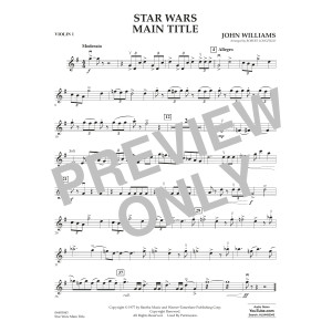 Star Wars (Main Title) (arr. Robert Longfield) - Violin 1