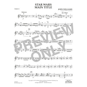 Star Wars (Main Title) (arr. Robert Longfield) - Violin 2