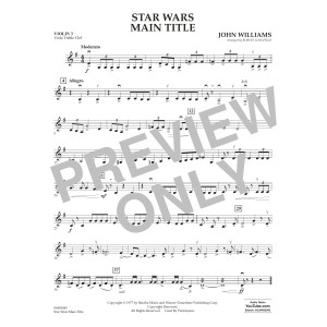 Star Wars (Main Title) (arr. Robert Longfield) - Violin 3 (Viola Treble Clef)