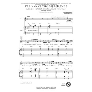 I'll Make The Difference (A Song Of Hope For Singers Around The World)