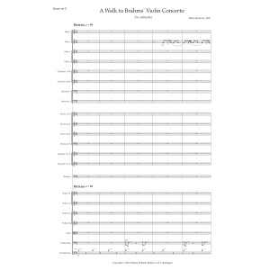 A Walk To Brahms Violin Concerto - Full Score