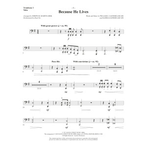 Because He Lives (arr. Joseph M. Martin) - Trombone 3/Tuba