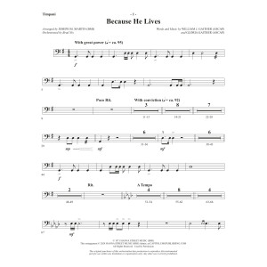 Because He Lives (arr. Joseph M. Martin) - Timpani