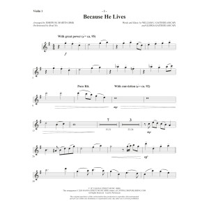 Because He Lives (arr. Joseph M. Martin) - Violin 1