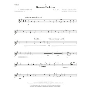Because He Lives (arr. Joseph M. Martin) - Violin 2