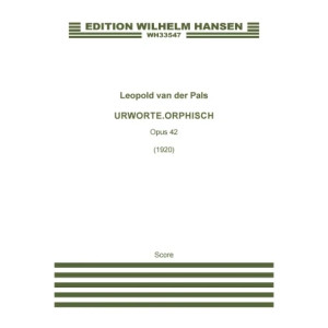 Urworte. Orphisch Op. 42 - Full Score