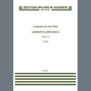 Urworte. Orphisch Op. 42 - Full Score