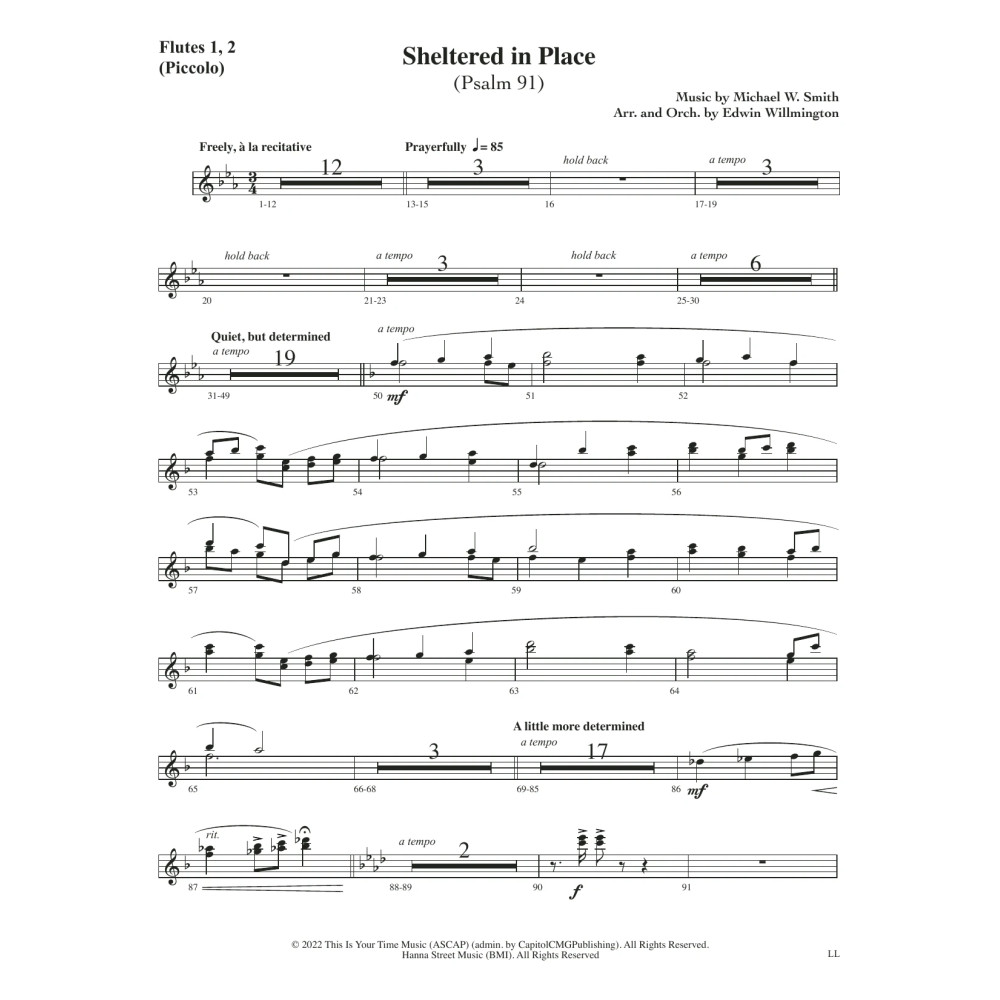 Sheltered In Place (arr. Edwin M. Willmington) - Full Score