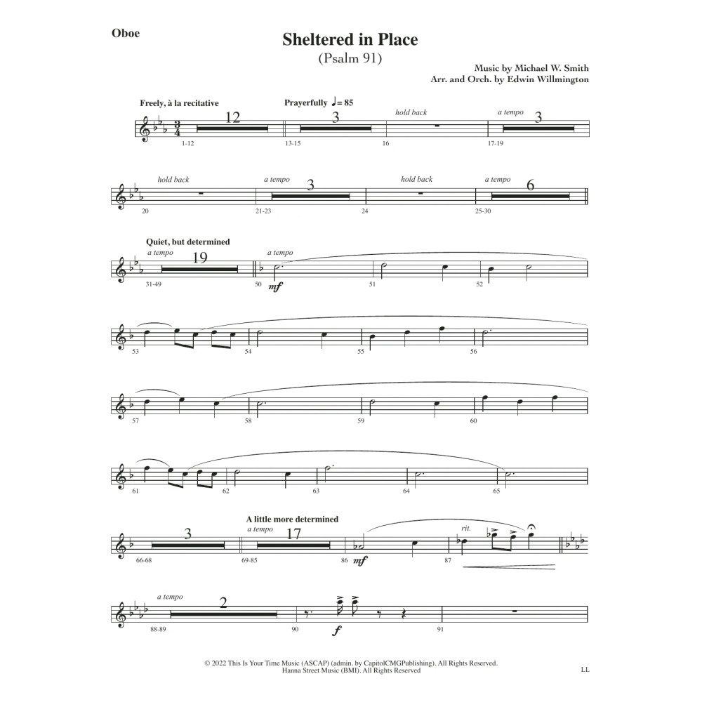 Sheltered In Place (arr. Edwin M. Willmington) - Flute 1 & 2