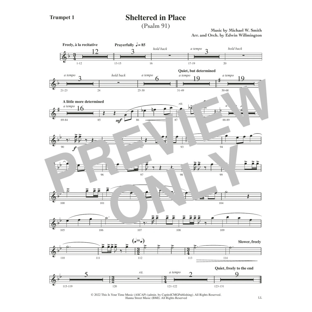 Sheltered In Place (arr. Edwin M. Willmington) - Bb Clarinet 1 & 2