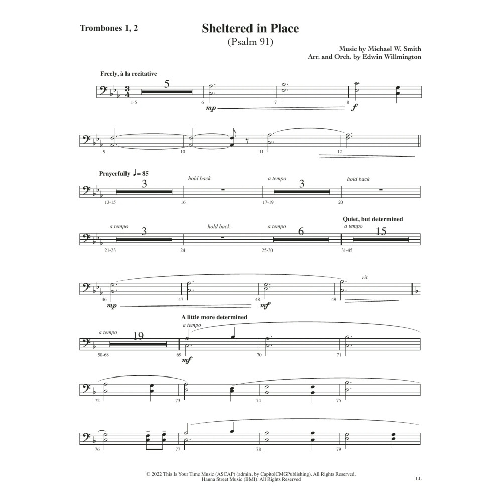 Sheltered In Place (arr. Edwin M. Willmington) - F Horn 1 & 2