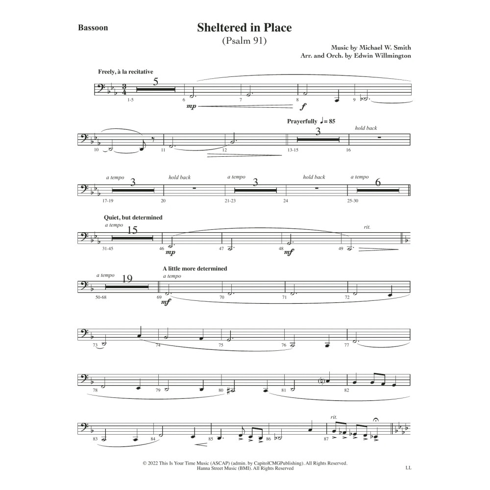 Sheltered In Place (arr. Edwin M. Willmington) - Tuba