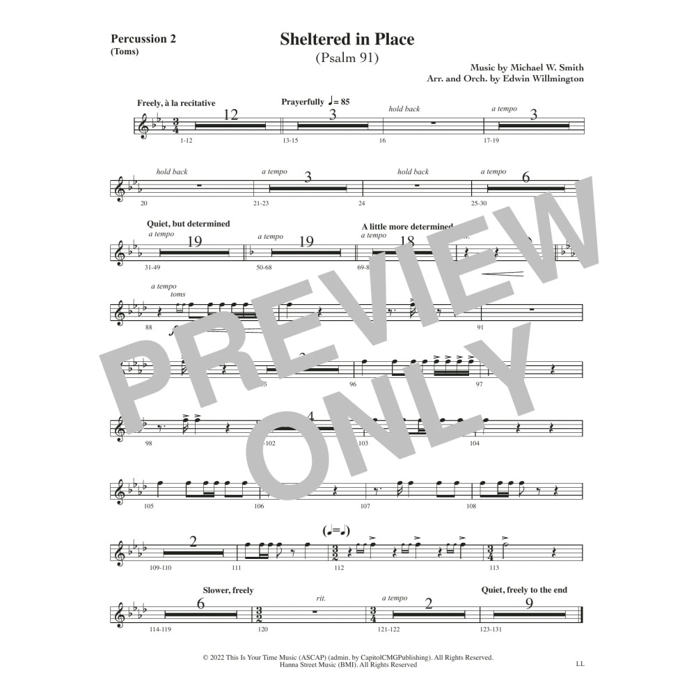 Sheltered In Place (arr. Edwin M. Willmington) - Percussion 1