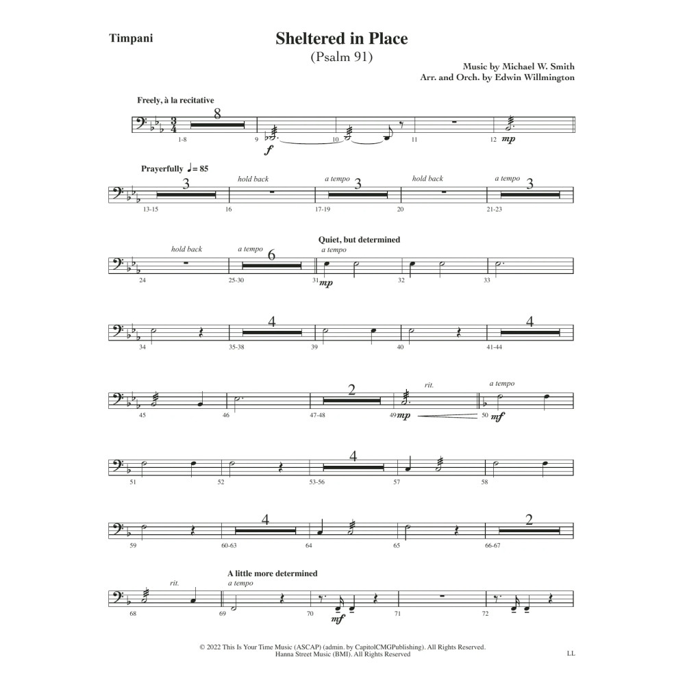 Sheltered In Place (arr. Edwin M. Willmington) - Percussion 2