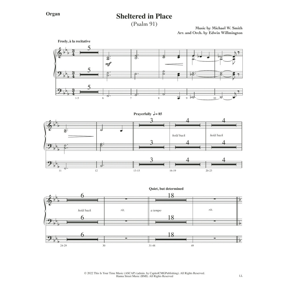 Sheltered In Place (arr. Edwin M. Willmington) - Double Bass