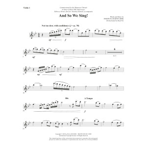 And So We Sing! - Violin 1