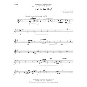 And So We Sing! - Violin 2