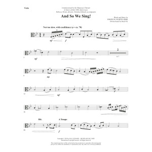 And So We Sing! - Viola