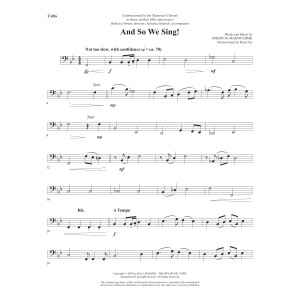 And So We Sing! - Cello