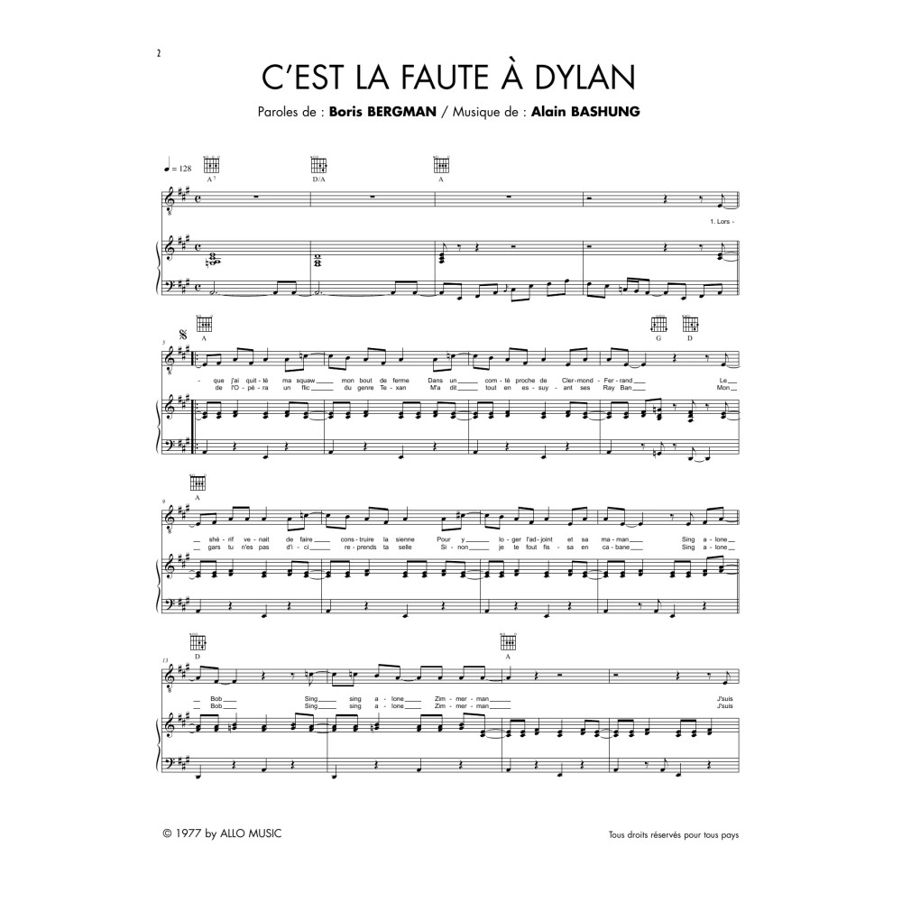 C'est La Faute A Dylan