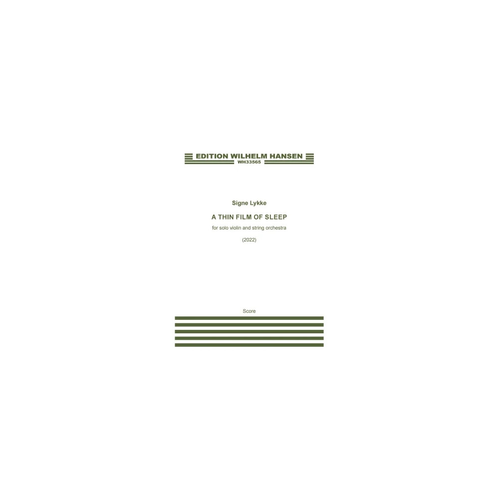 A Thin Film Of Sleep - Full Score