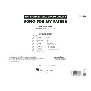 Song For My Father (arr. Mark Taylor) - Conductor Score (Full Score)