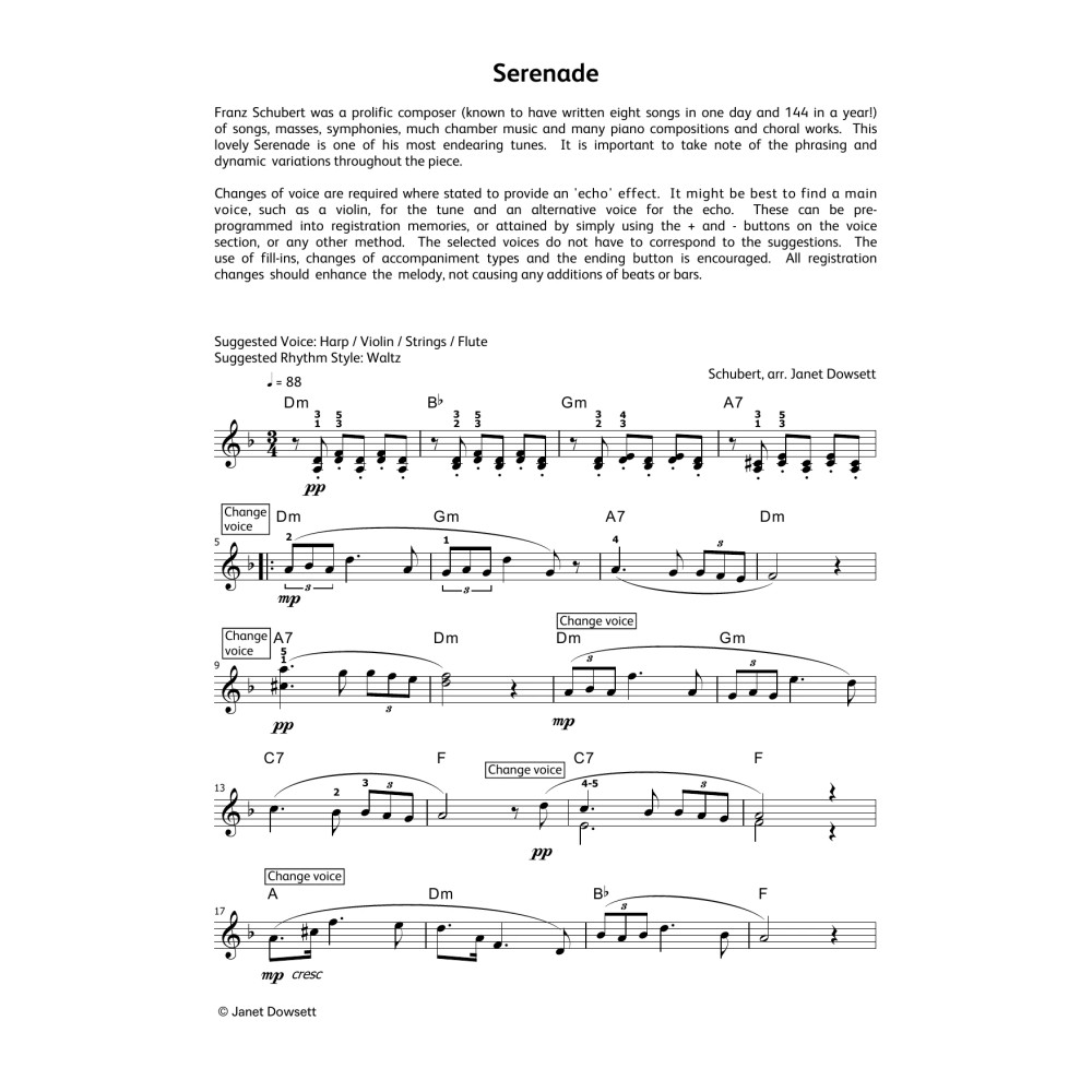 Serenade (LCME Electronic Keyboard Grade 3 List B)