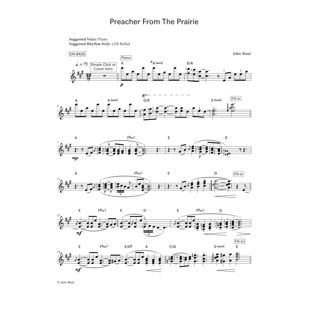 Preacher from the Prairie (LCME Electronic Keyboard Grade 7 List A)