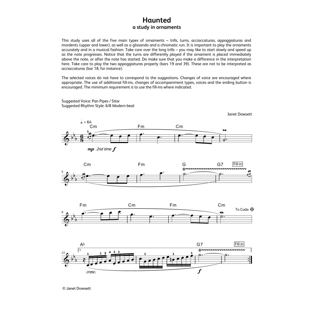 Haunted (LCME Electronic Keyboard Grade 6 List A)