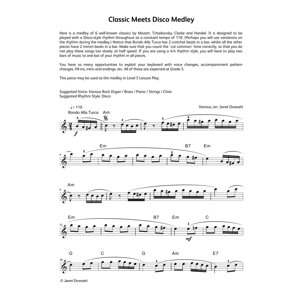 Classics Meets Disco Medley (LCME Electronic Keyboard Grade 5 List B)