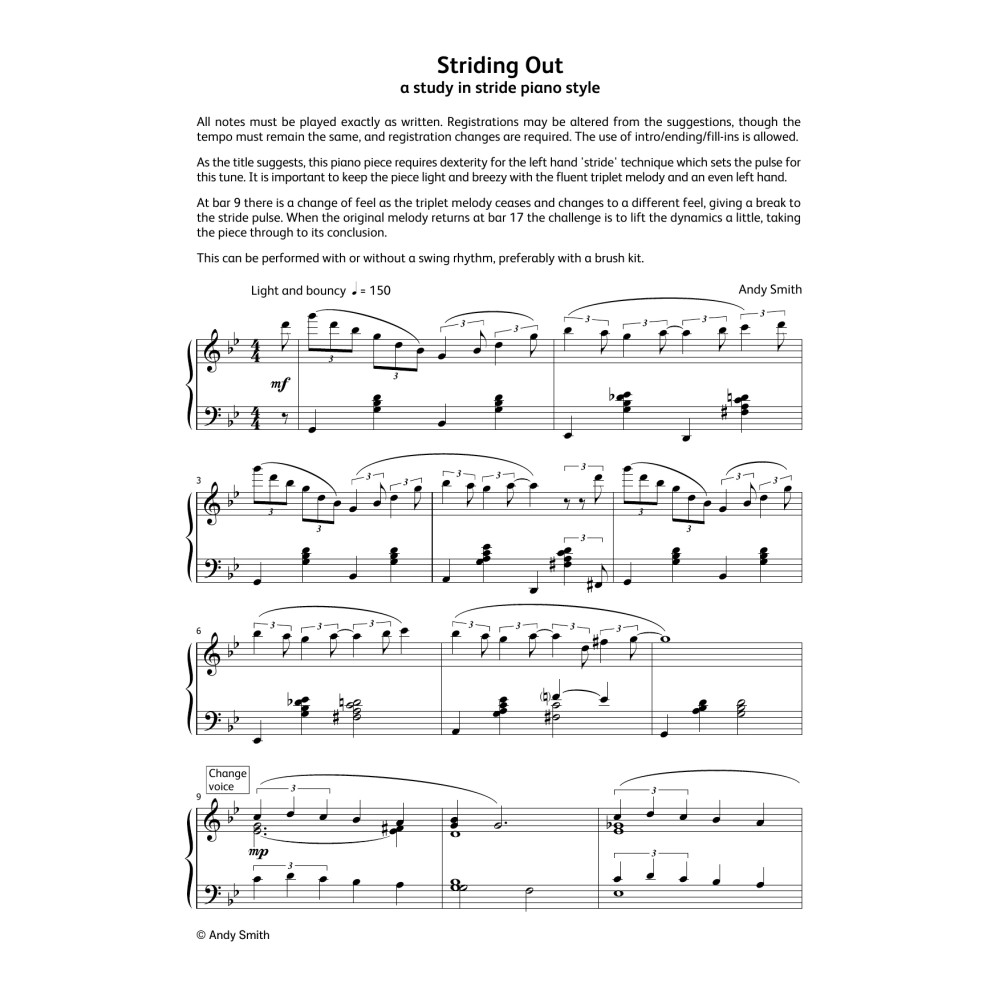 Striding Out (LCME Electronic Keyboard Grade 8 List A)