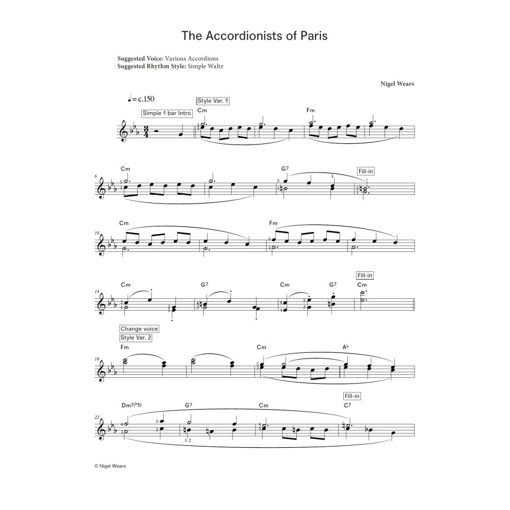 The Accordionists of Paris (LCME Electronic Keyboard Grade 7 List B)