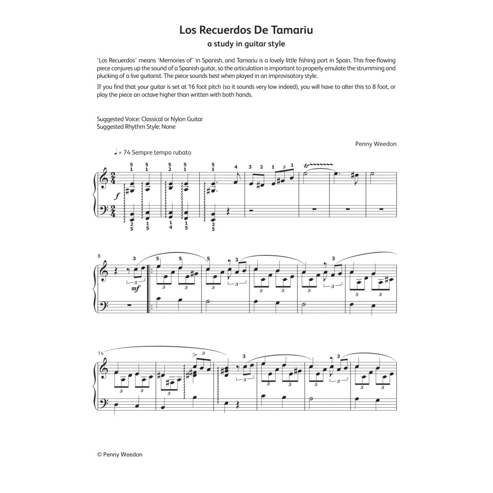 Los Recuerdos de Tamariu (LCME Electronic Keyboard Grade 7 List A)