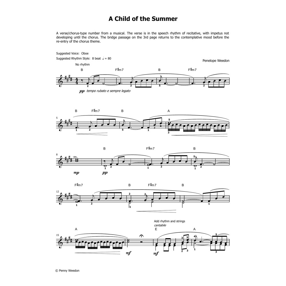 A Child of The Summer (LCME Electronic Keyboard Grade 7 List B)