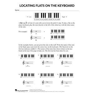 Locating Flats and Sharps on the Keyboard
