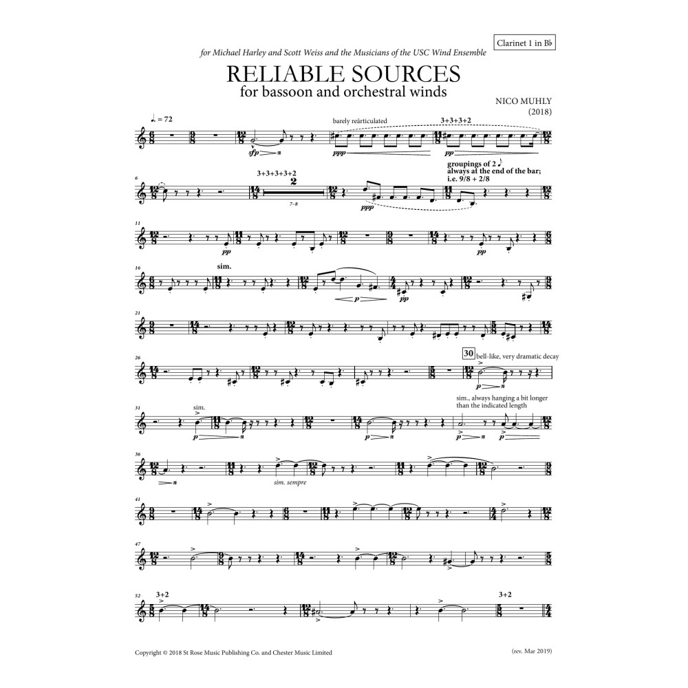Reliable Sources - Bb Clarinet 1