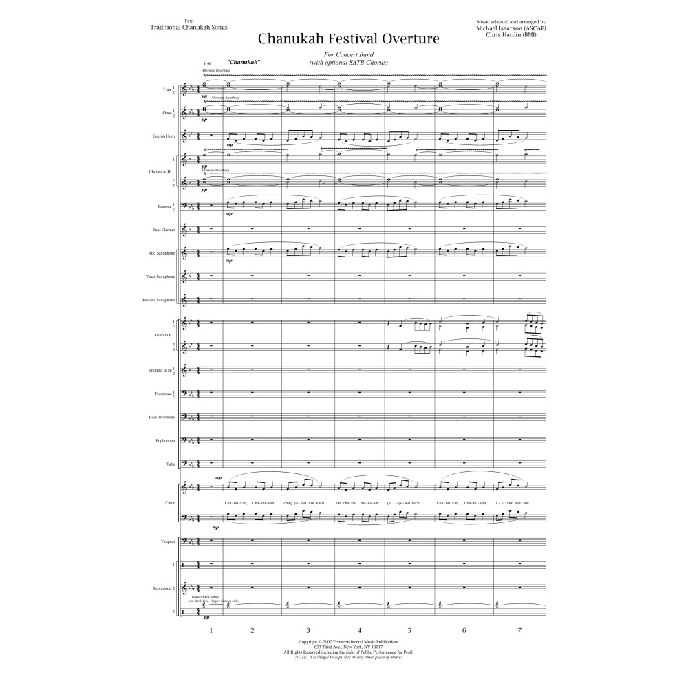 Chanukah Festival Overture - Full Score