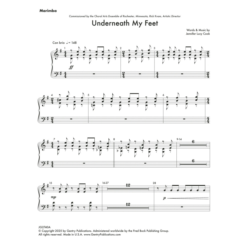 Underneath My Feet - Marimba