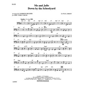 Me And Julio Down By The Schoolyard (arr. Darmon Meader) - Bass