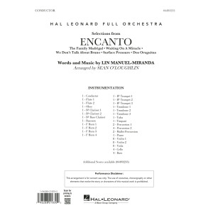 Selections from Encanto (arr. Sean O'Loughlin) - Conductor Score (Full Score)